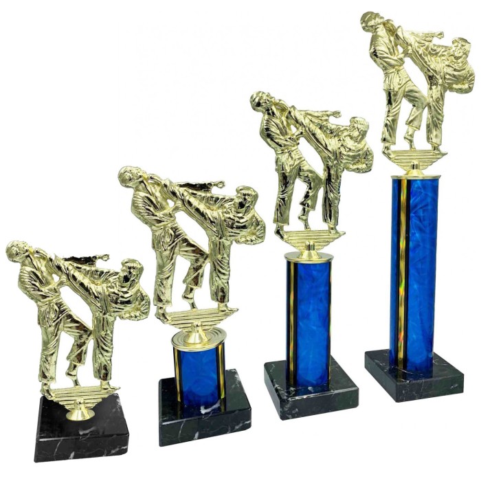 METAL PLAQUE COLUMN TROPHY  - AVAILABLE IN 4 SIZES